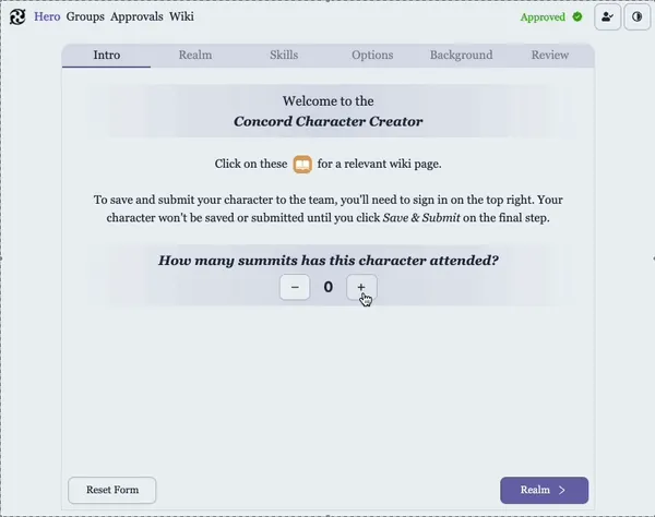 Waystone demo - character creation