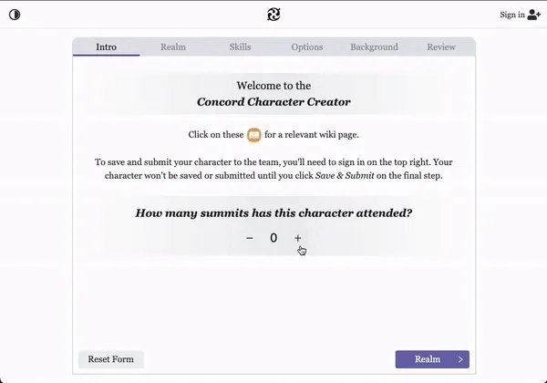 Waystone demo - character creation